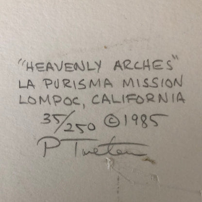 Original California Mission Film Photo ‘Heavenly Arches’