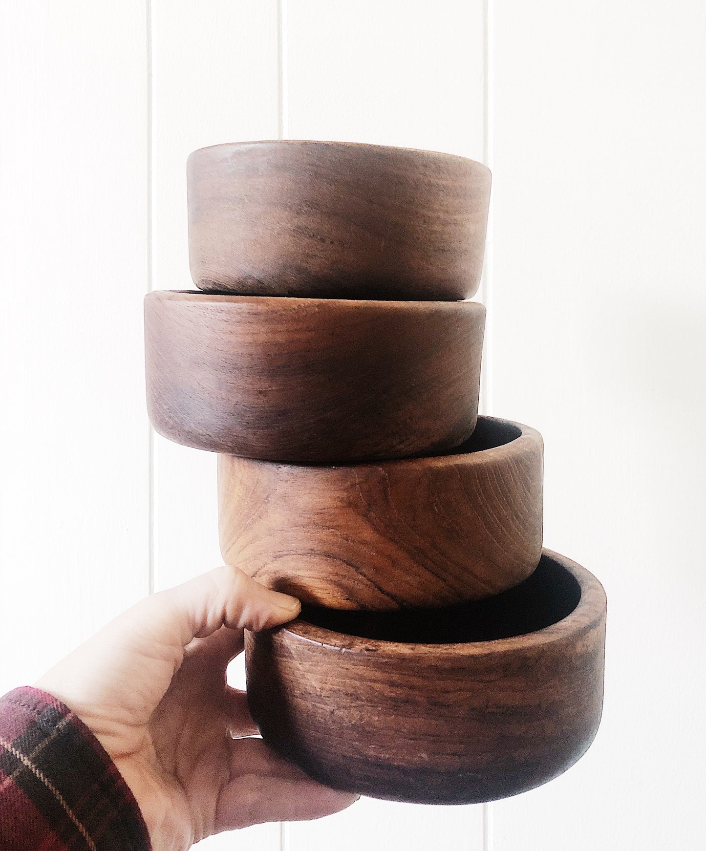 Vintage Set of Teak Bowls