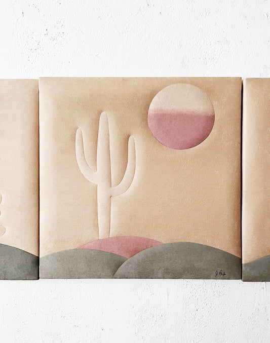 Vintage UltraSuede Trapunto Panel