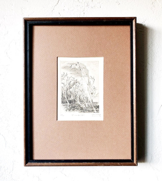 Original Wild Horse Etching