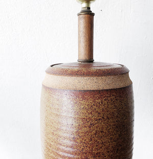 Handmade 1970s Ceramic Lamp