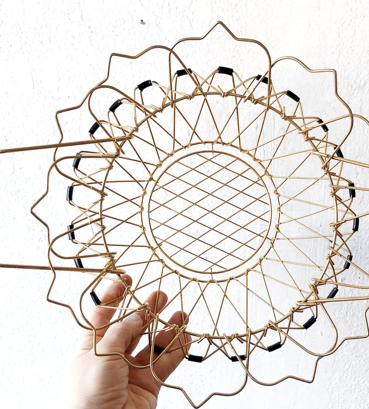 Vintage Brass Egg Basket