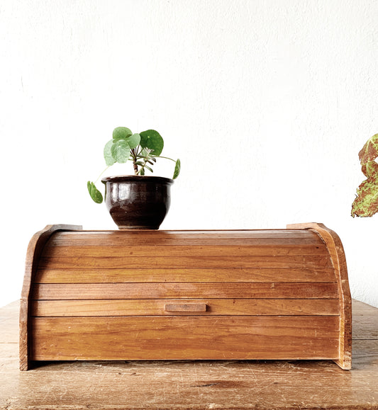 Vintage Tambour Storage Box