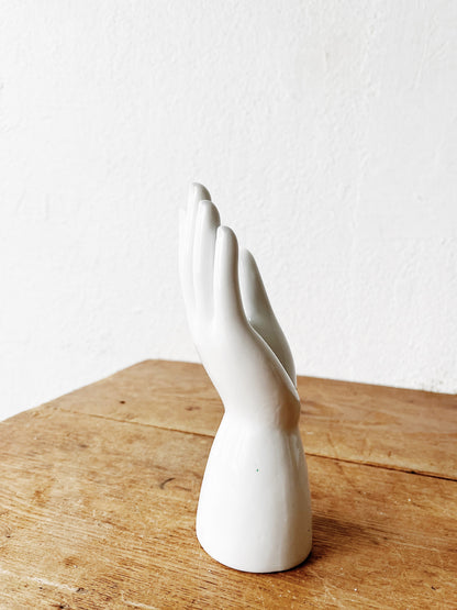 Vintage White Porcelain Hand