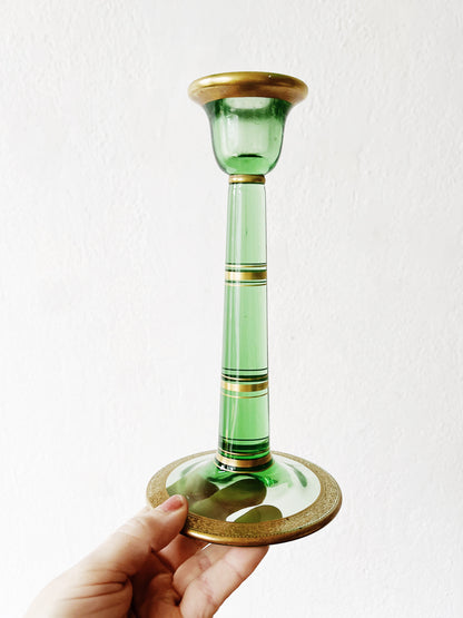 Vintage Glass Candle Sticks