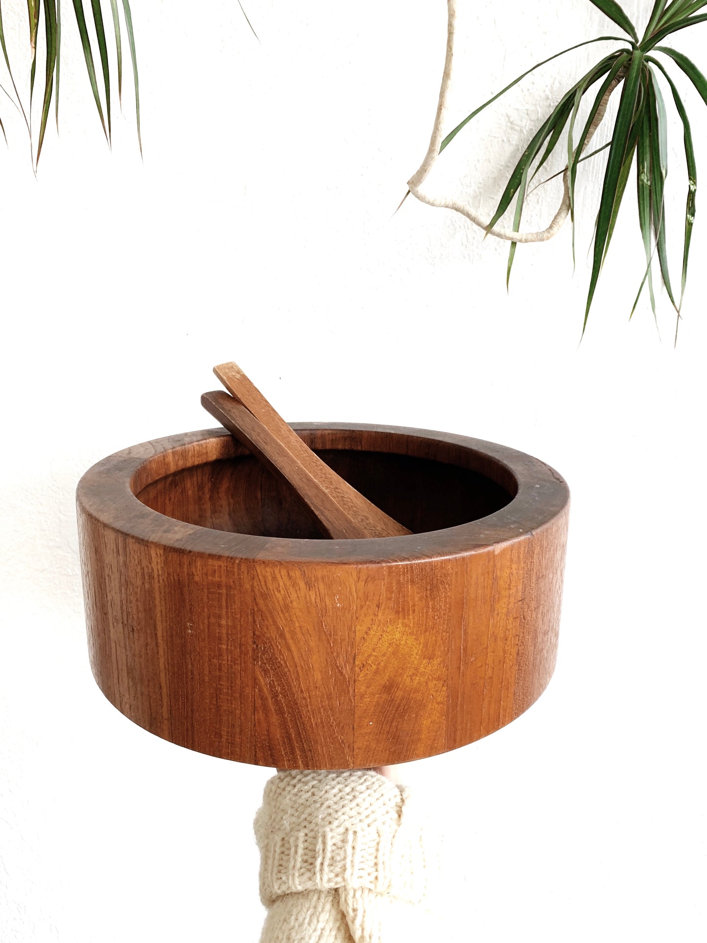 Dansk Mid Century Staved Teak Salad Bowl and Servers