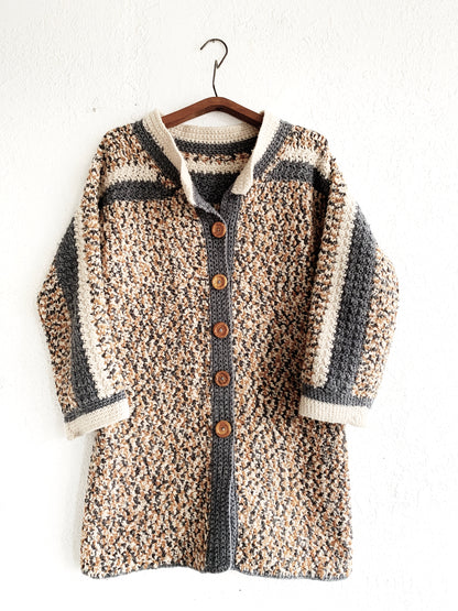 Vintage Hand Knit Sweater Coat