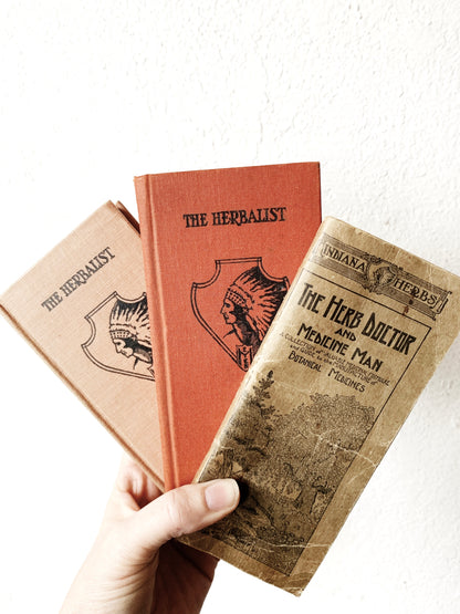 First Edition Antique Herbalist Book Collection