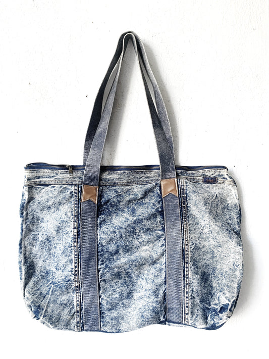 Large Vintage Acid Wash Tote