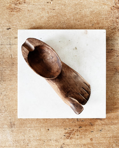 Vintage Wooden Foot Dish