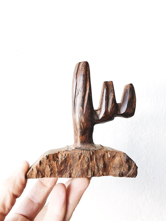 Petite Windswept Wood Cactus