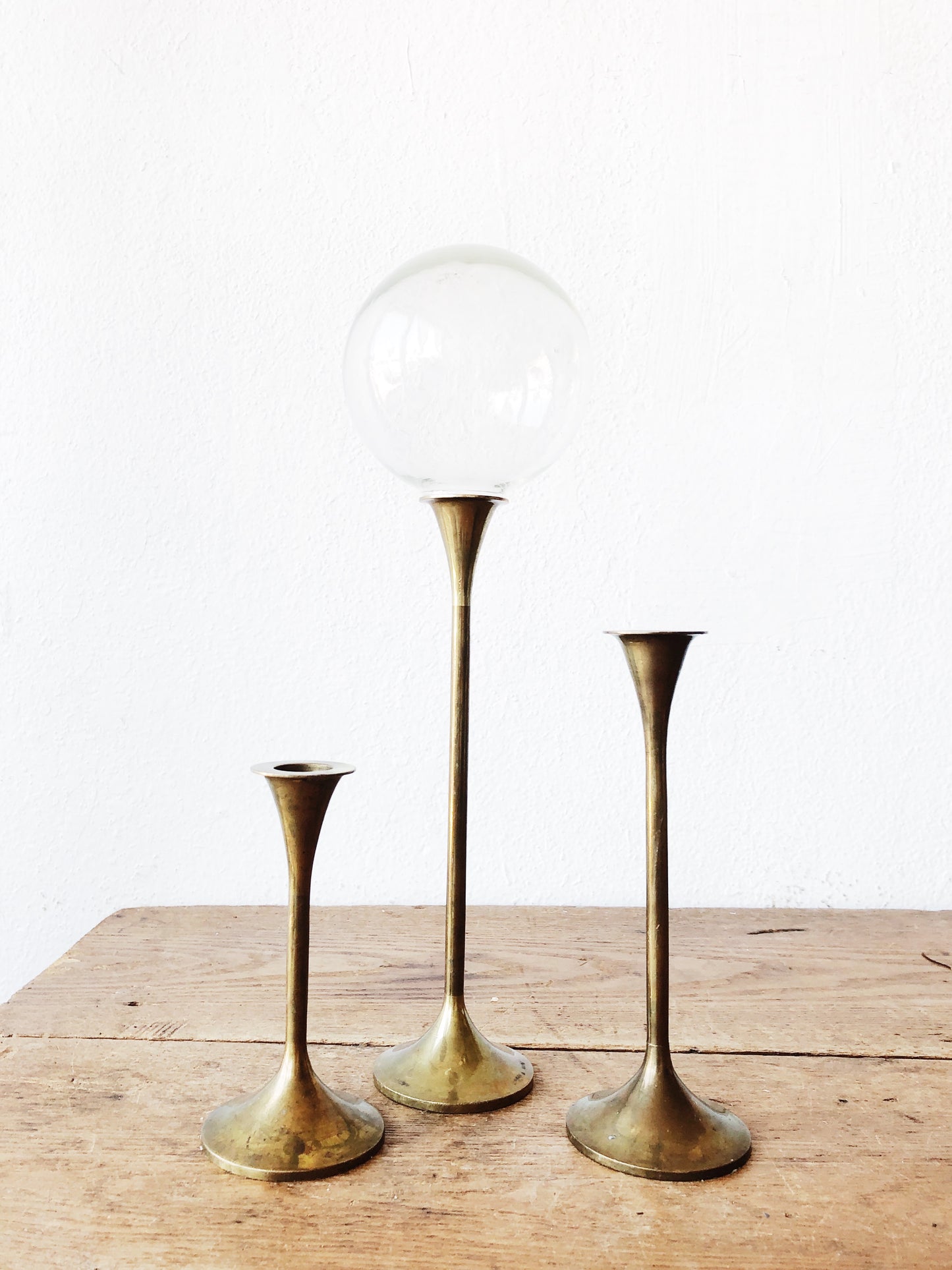 Brass Candlestick Trio