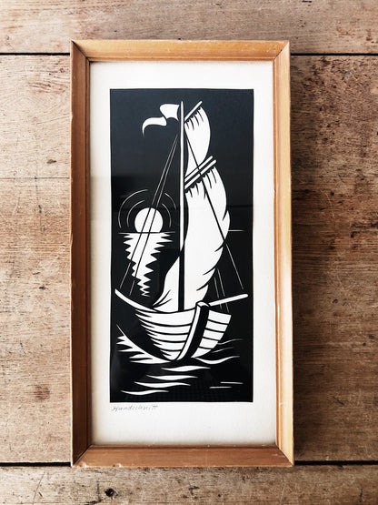 Vintage Original Block Print