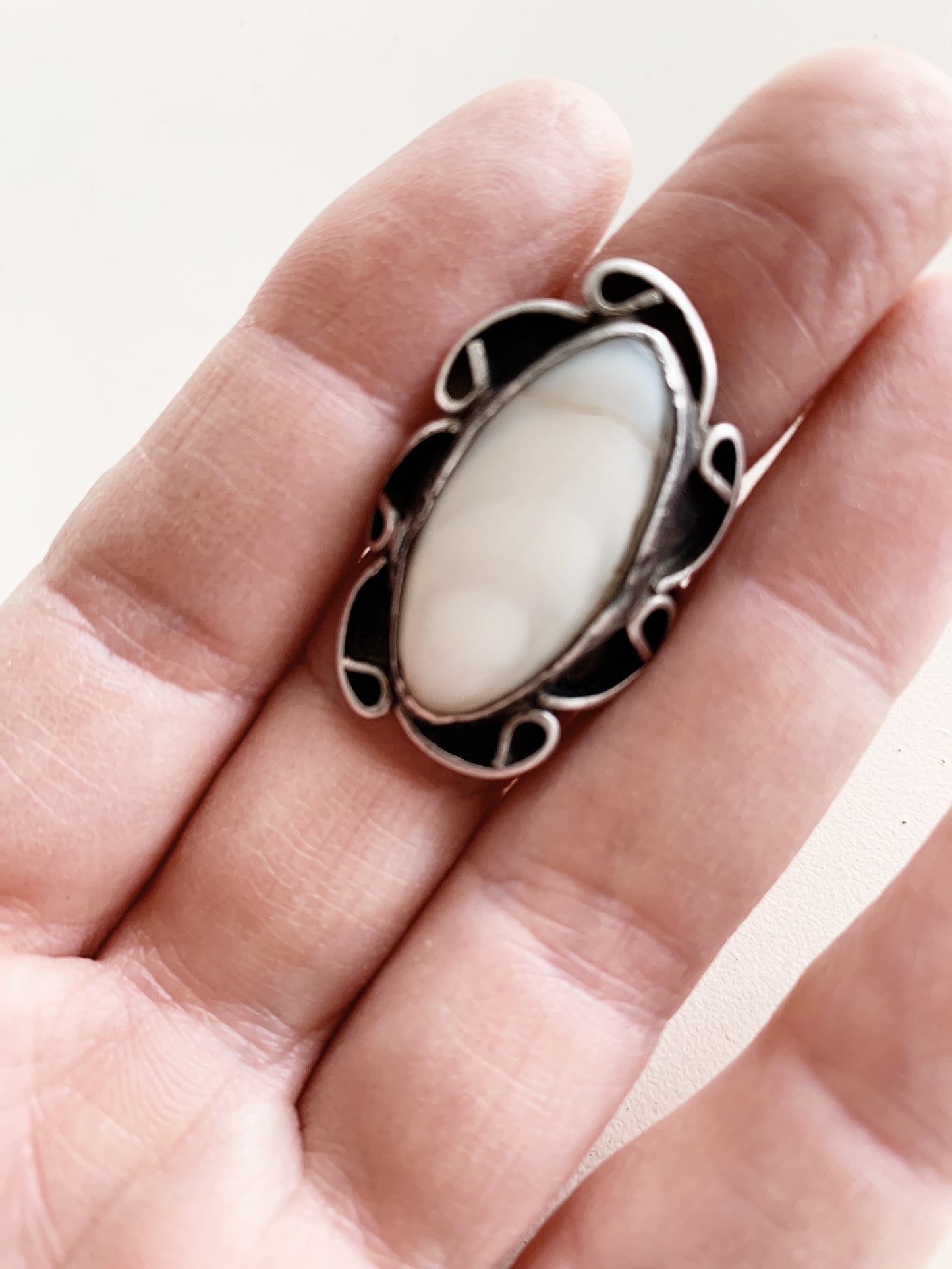 Vintage Sterling Silver Moonstone Ring