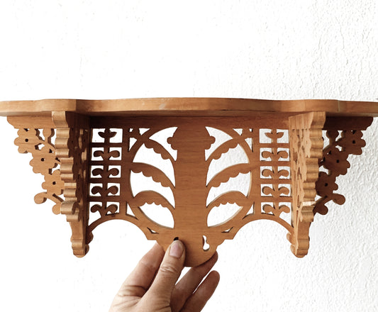 Vintage Wood Folk Shelf