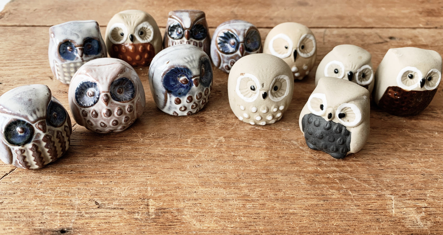 Vintage Ceramic Owls Japan