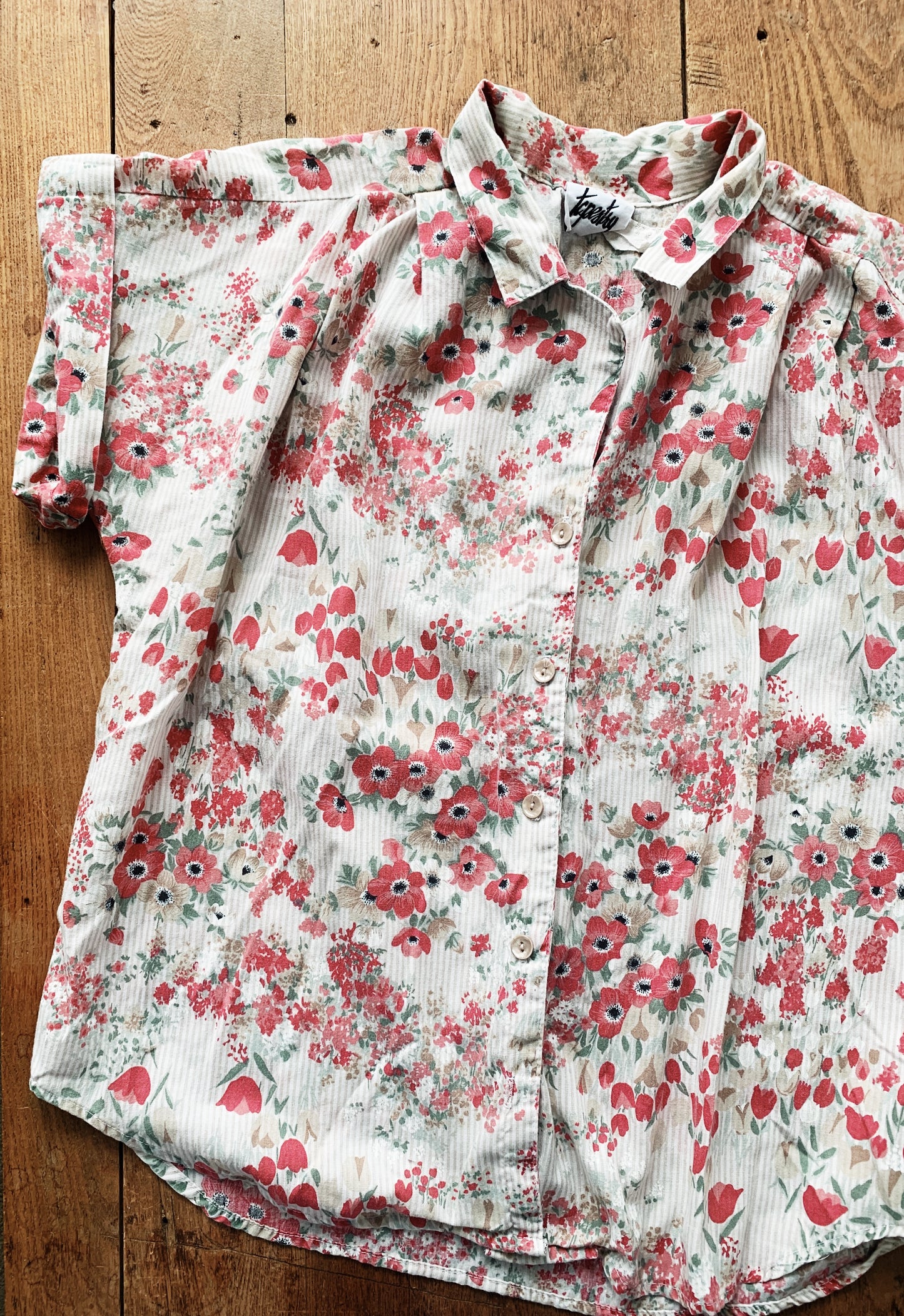 Vintage Floral Cotton Button Up