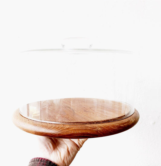 Vintage Teak Pastry Dome