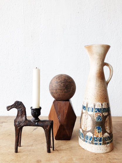 Cast Iron Horse Candlestick