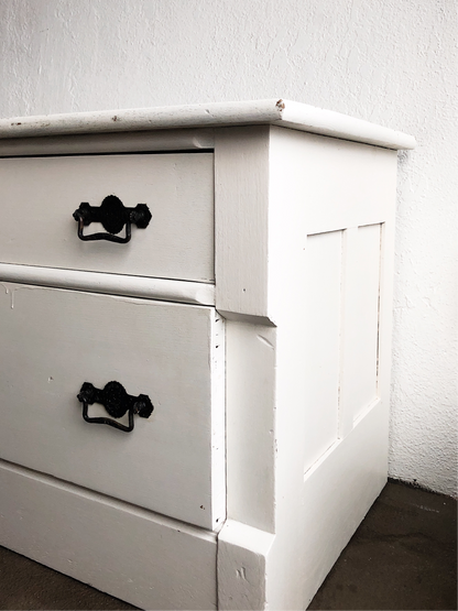 Antique Low White Dresser