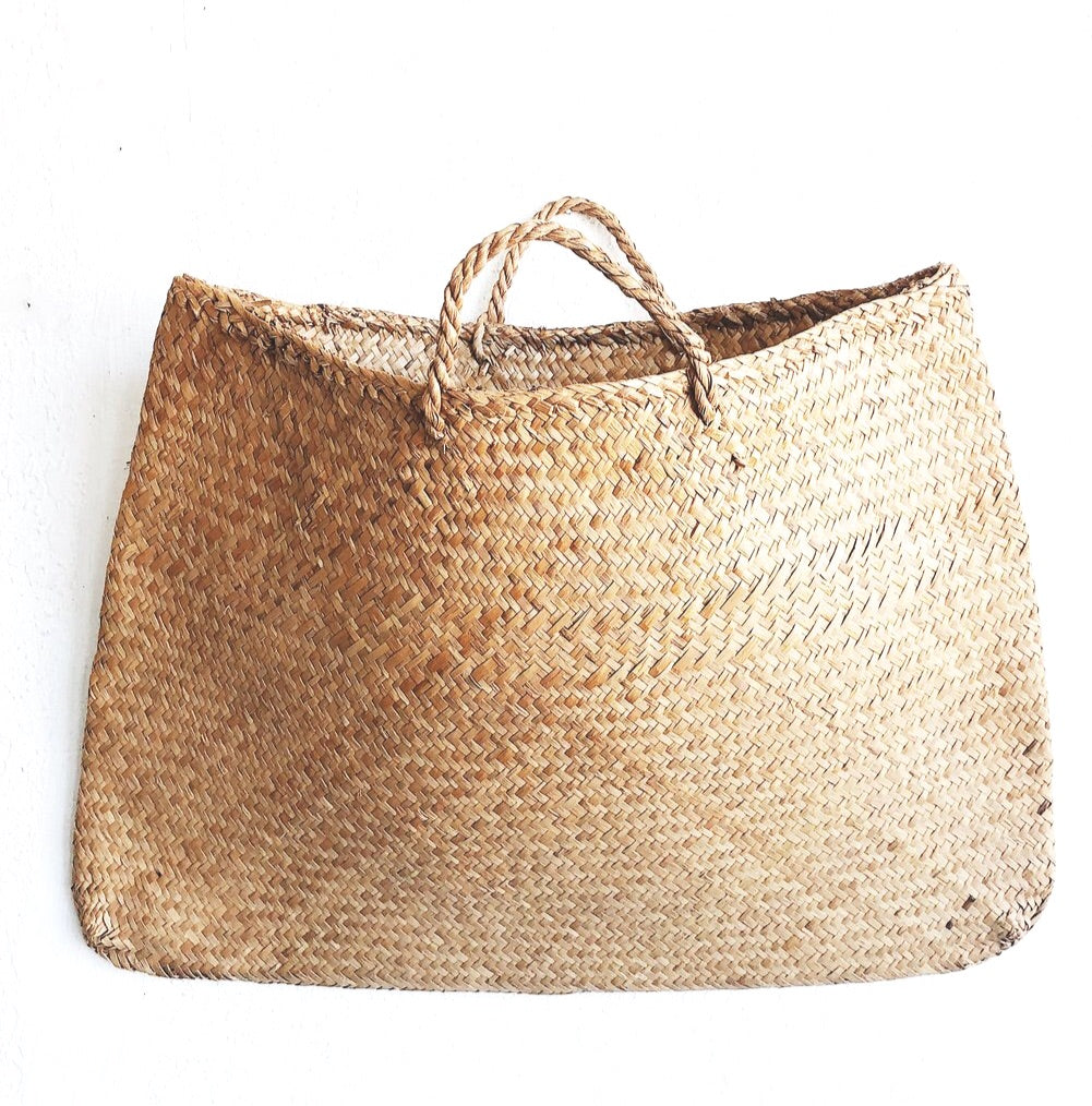 Oversized Seagrass Envelope Tote Bag