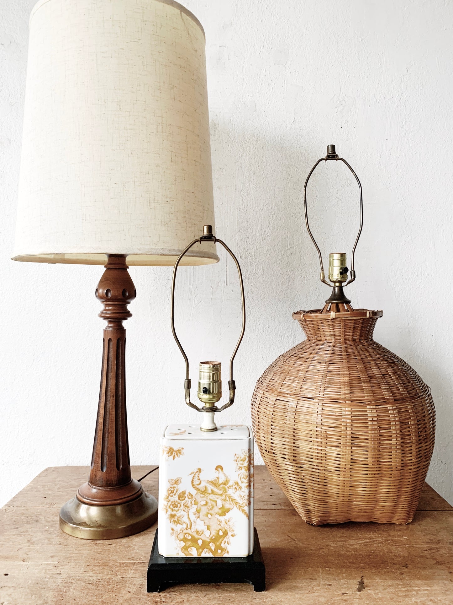 Vintage Hand Painted Ceramic Lamp