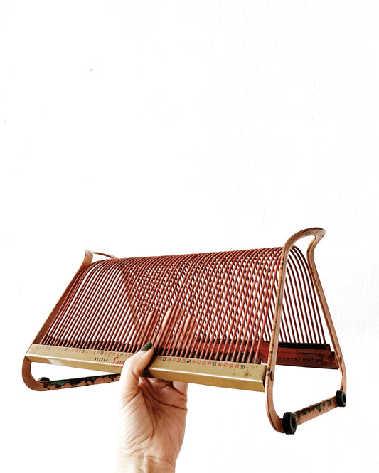 Mid Century Industrial Grade Lyric Record Rack