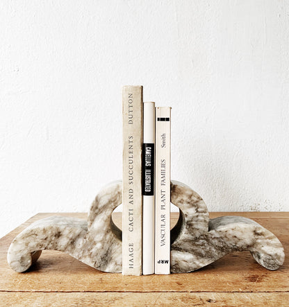 Mid Century Marble Bookends