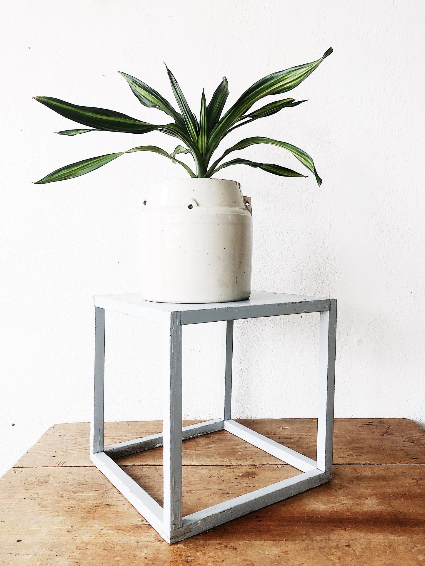 Vintage Open Square Plant Stand