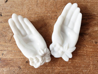Vintage Milk Glass Hand Dish