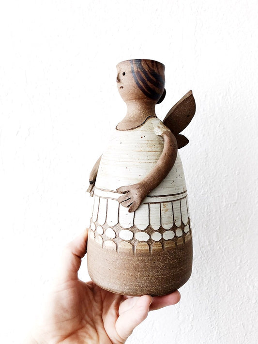 Vintage 1970s Angel Candleholder