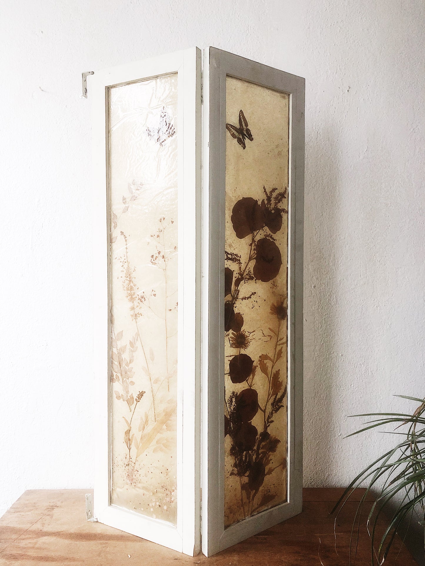 Vintage Pressed Floral Resin Shutter