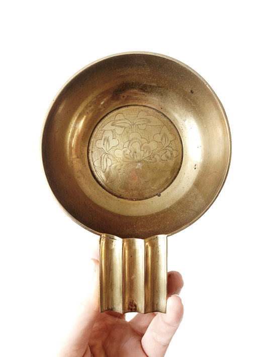 Vintage Brass Incense Burner/ Dish