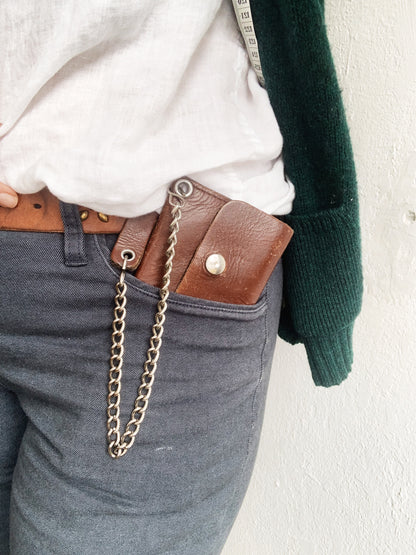 Vintage Leather Chain Wallet