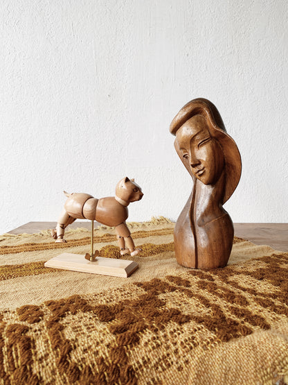 Vintage Carved Wood Sculpture