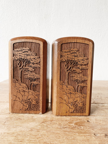 Vintage Cypress Bookends