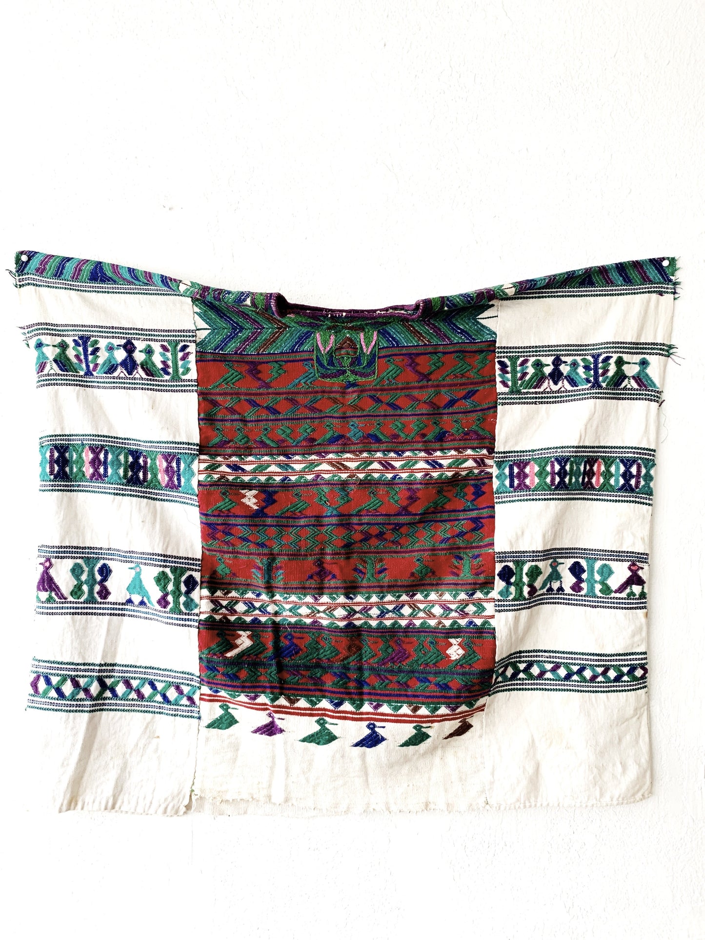 Vintage Embroidered Huichol Tunic