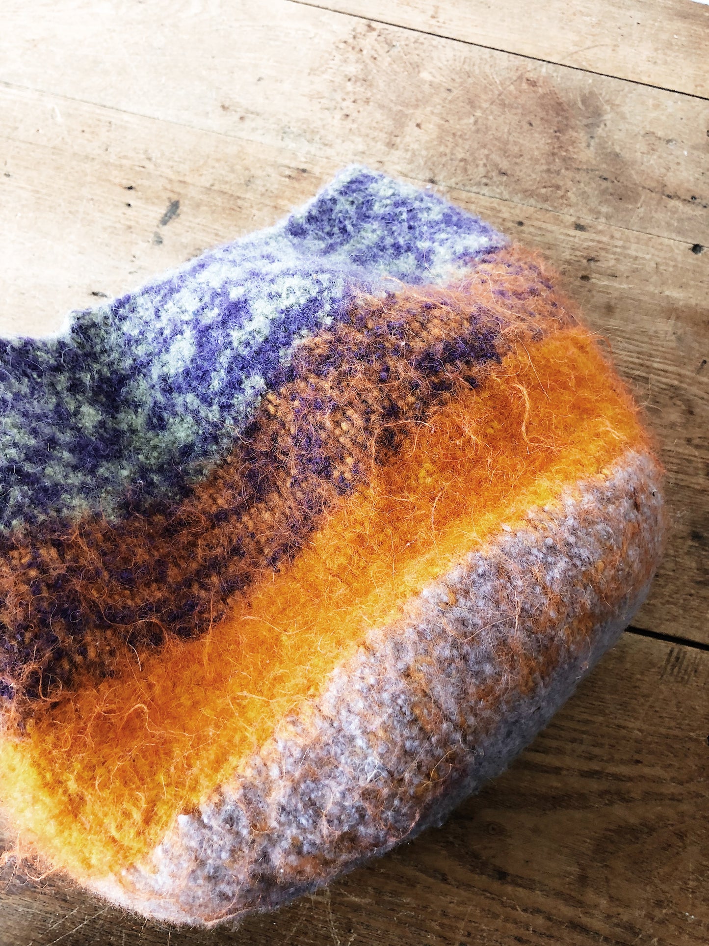 Handmade Felted Wool Bucket
