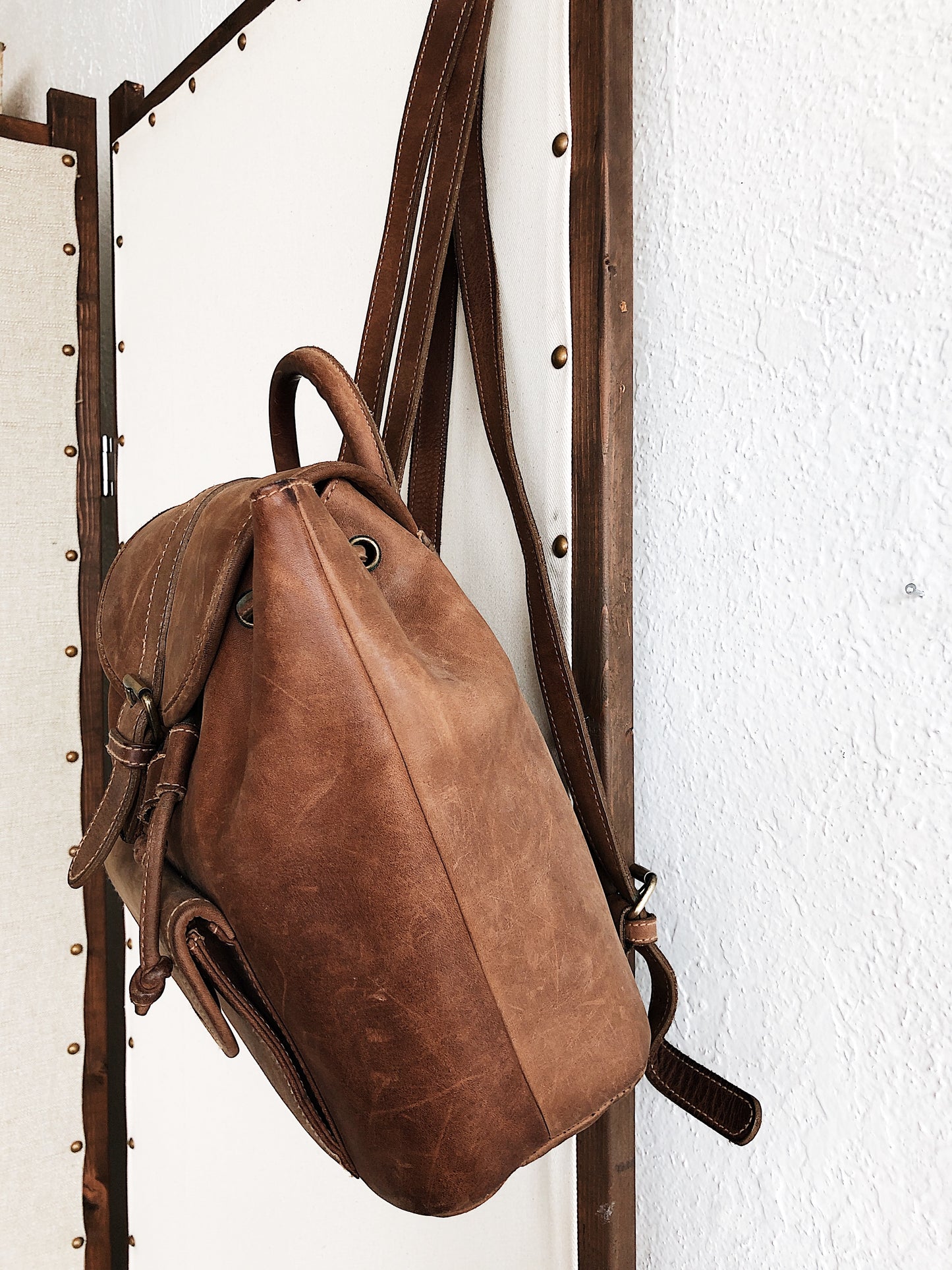 Vintage Leather Back Pack