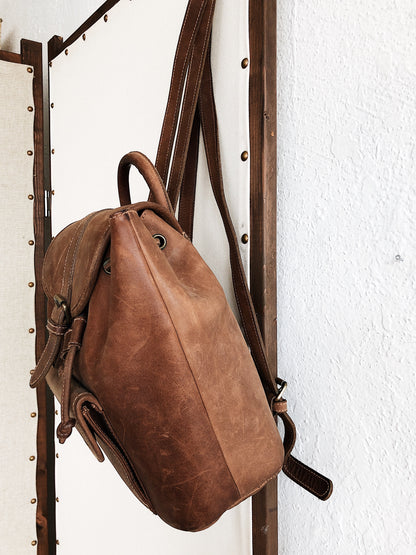 Vintage Leather Back Pack