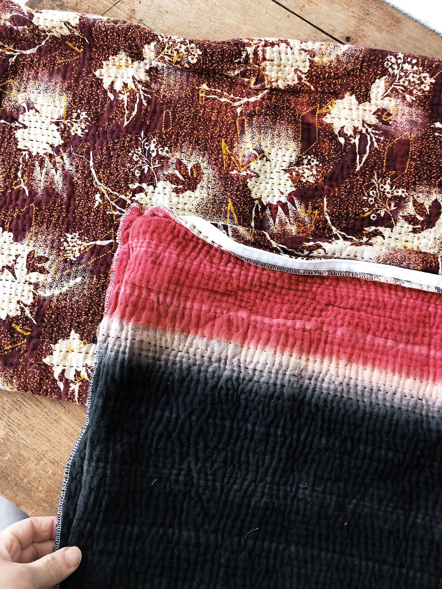 Vintage Kantha Quilt Pillow Cover