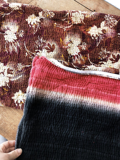 Vintage Kantha Quilt Pillow Cover