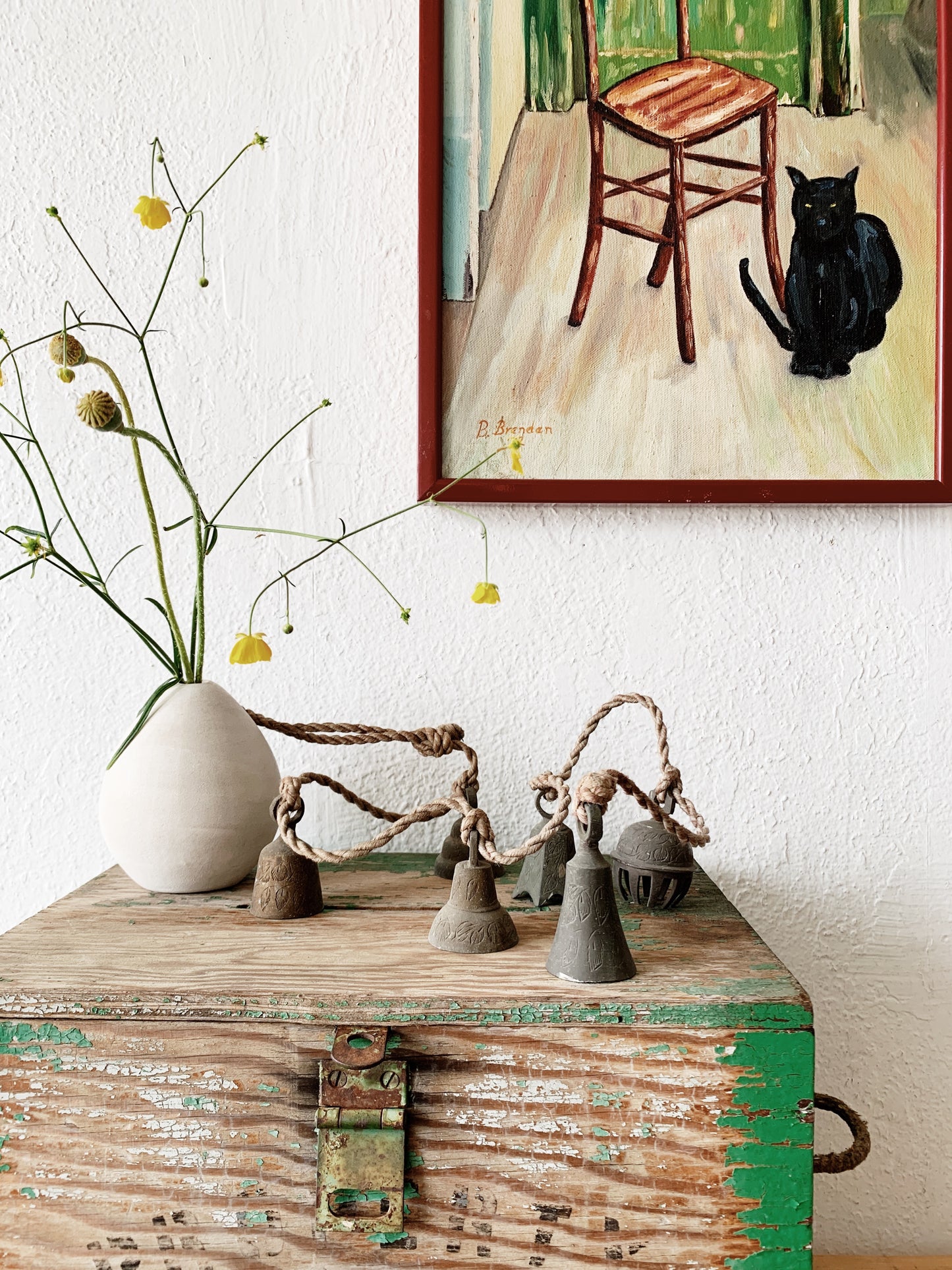 Antique Incised Brass Temple Bells