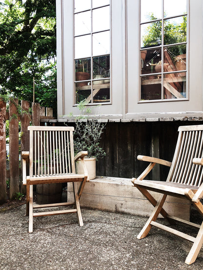Slimline Teak Folding Chair