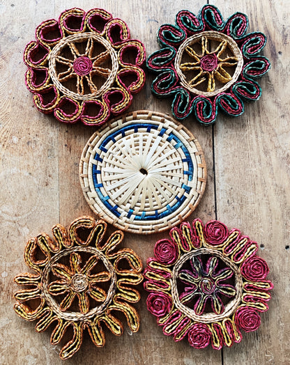 Set of Vintage Woven Trivets