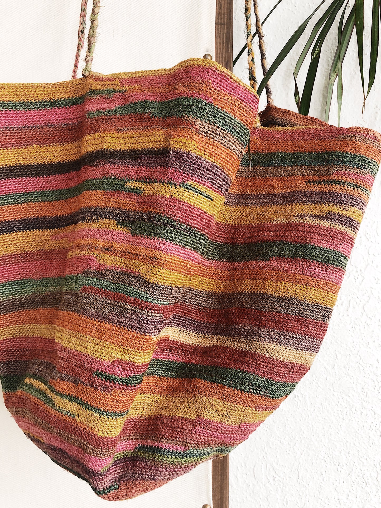 Vintage Shigra Basket Tote