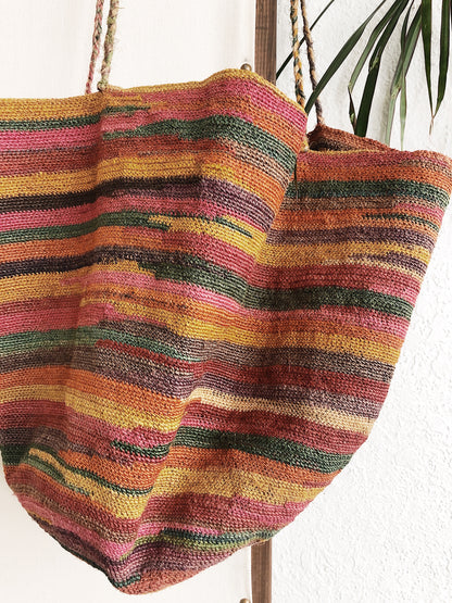 Vintage Shigra Basket Tote