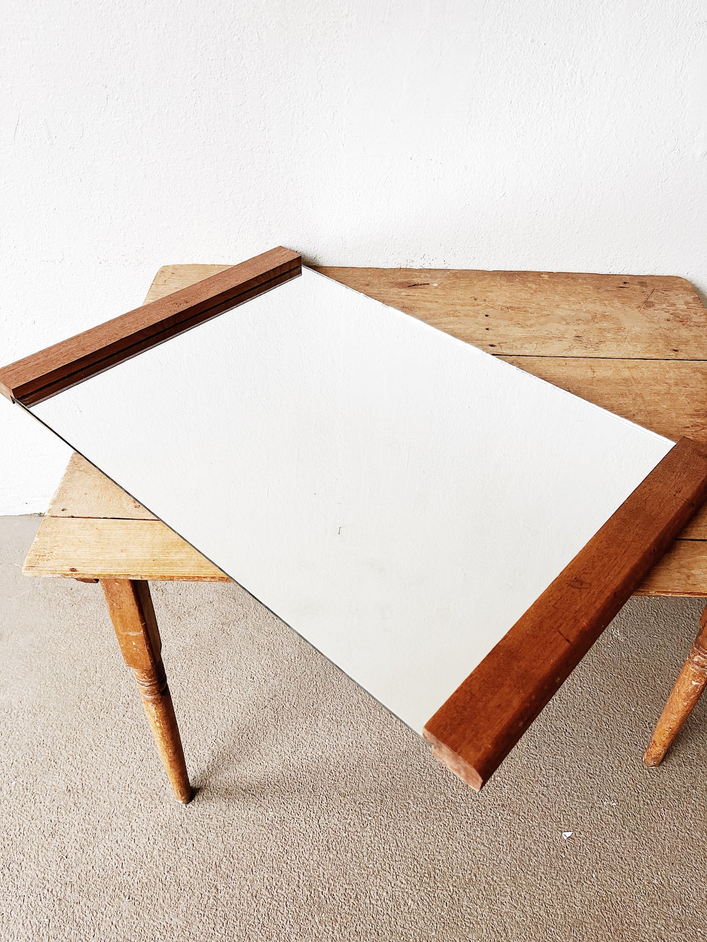 Mid Century Teak Mirror
