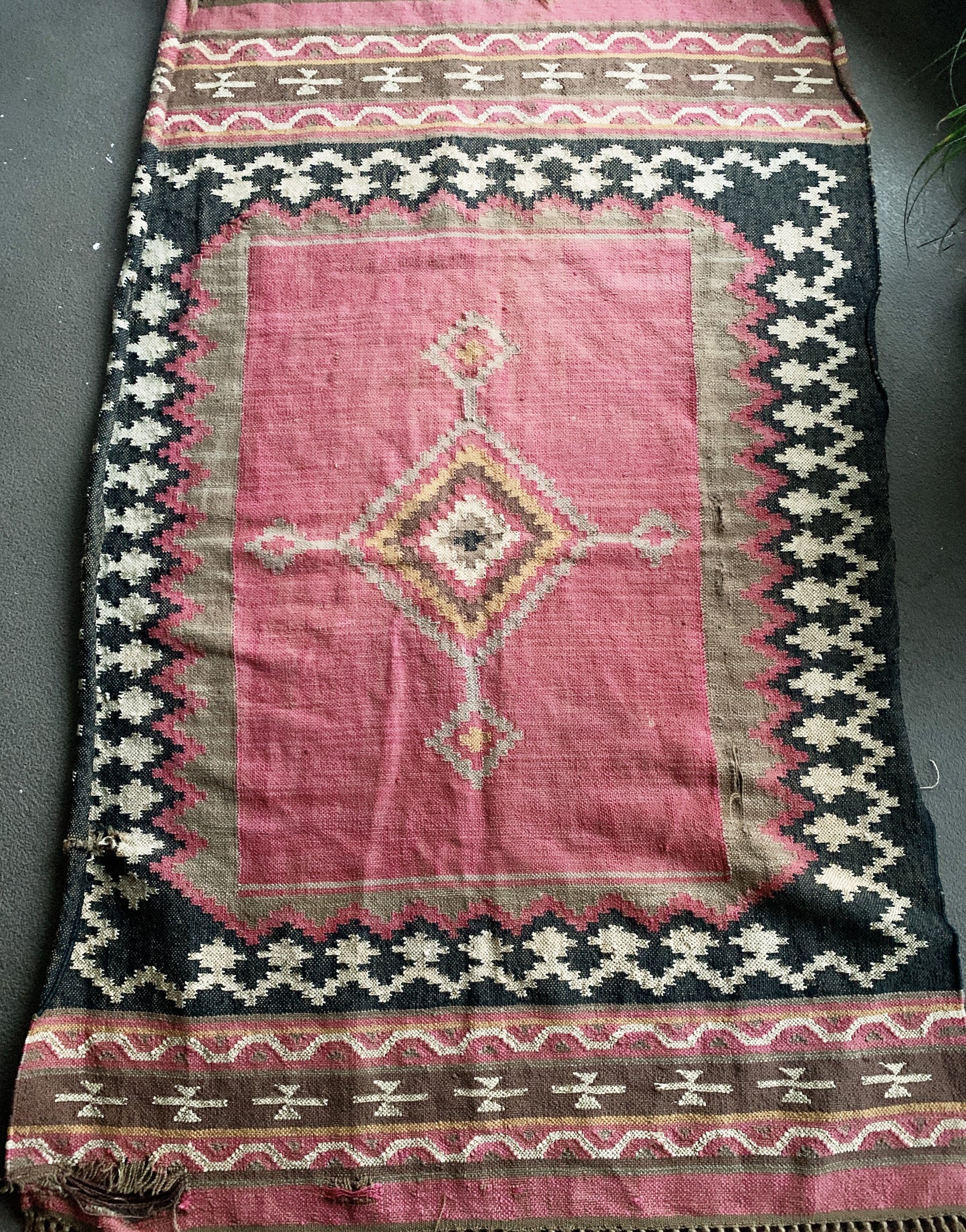 Vintage Wool Dhurrie Rug