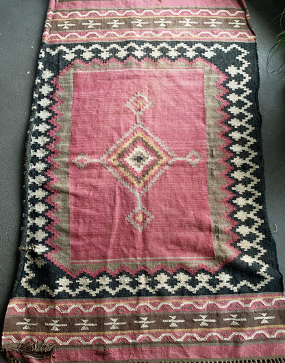 Vintage Wool Dhurrie Rug